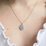 Vintage 9ct Gold Opal Pendant Necklace