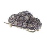 Antique Victorian Silver Paste Owl Brooch