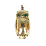 Vintage 1970s 9ct Gold Owl Charm