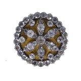Antique Georgian Black Dot Paste Floral Brooch