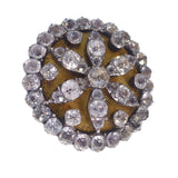 Antique Georgian Black Dot Paste Floral Brooch