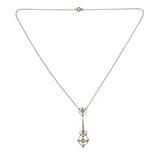 Antique 9ct Gold Peridot Pendant Necklace