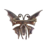 Antique Edwardian Silver Paste Butterfly Brooch