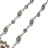Antique French Edwardian Silver Paste Necklace