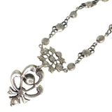 Antique French Edwardian Silver Paste Necklace