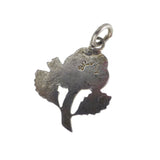 Vintage English Silver Enamel Rose Charm