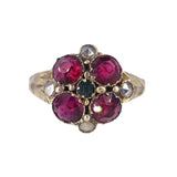 Antique Victorian 12ct Gold Red Paste Ring