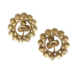 Antique Edwardian Saphiret Glass Metal Buttons