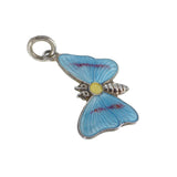 Vintage English Silver Enamel Butterfly Charm