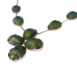 Antique Silver Egyptian Revival Scarab Panel Necklace