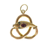 Antique Edwardian Gold 'Fix' Snake Pendant