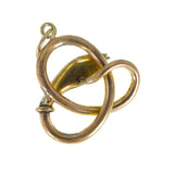 Antique Edwardian Gold 'Fix' Snake Pendant