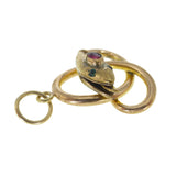 Antique Edwardian Gold 'Fix' Snake Pendant