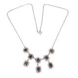 Vintage Chrysoberyl Cat's Eye & White Sapphire Necklace