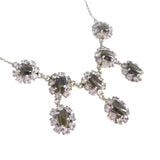 Vintage Chrysoberyl Cat's Eye & White Sapphire Necklace