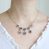 Vintage Chrysoberyl Cat's Eye & White Sapphire Necklace