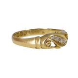 Antique Victorian 18ct Gold Diamond Scroll Ring