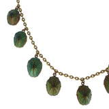 Antique Egyptian Revival Scarab Drop Necklace