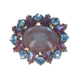 Vintage Saphiret / Sappharine Glass Starburst Brooch