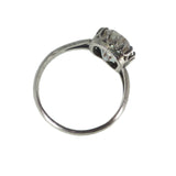 Antique Silver Saphiret Glass Ring