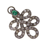 Antique Edwardian Silver Paste Snake Pendant