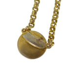 Antique Reverse Carved Terrier Dog Pendant Necklace