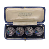 Antique Art Nouveau Silver Theodor Fahrner Chrysoprase Buttons