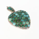 Antique Victorian Turquoise Heart Locket Charm