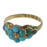 Antique Victorian Gold Forget Me Not Locket Ring