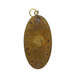 Antique Georgian Cut Steel Hand Painted Vista Pendant