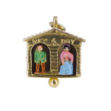 Vintage 9ct Gold Alpine Articulated Figural Charm