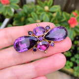 Antique Georgian Gold Amethyst Brooch (AF)