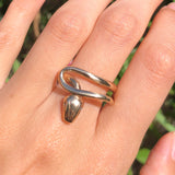 Vintage 1940s 9ct Gold Diamond & Sapphire Snake Ring