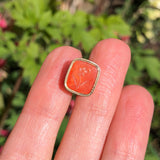 Antique Victorian Carnelian 'Forget Me Not' Fob Charm