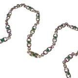 Antique Austro Hungarian Silver Gilt Garnet Pearl & Paste Drop Necklace
