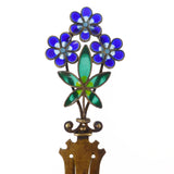 Antique Silver Floral Plique A Jour Bookmark - Gustav Gaudernack / David Andersen