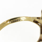 Vintage 1970s Gold Citrine Cocktail Ring