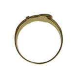 Vintage 9ct Gold Engraved Buckle Ring