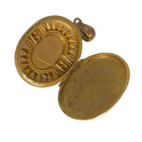 Antique Victorian Gold Tone Celestial Enamel Locket