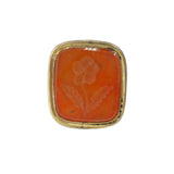 Antique Victorian Carnelian 'Forget Me Not' Fob Charm