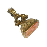 Antique Victorian Carnelian 'Forget Me Not' Fob Charm