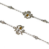 Antique Edwardian Silver Giardinetti Paste Necklace