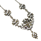 Antique Edwardian Silver Giardinetti Paste Necklace
