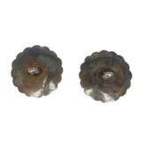Antique Georgian Black Dot Paste Opaline Silver Buttons