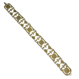 Reserved | Antique Silver Gilt Egyptian Revival Enamel Panel Bracelet