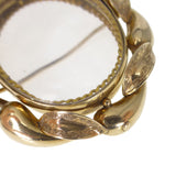 Antique Victorian Gold Snake Mourning Double Locket Brooch