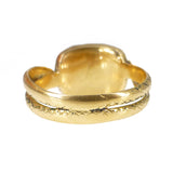 Antique Georgian Gold Amethyst Pearl Ouroboros Snake Ring