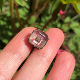 Antique Georgian Silver Stuart Gold Wire Cipher Rock Crystal Fob Charm