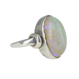 Vintage Silver Domed Opal Stone Ring