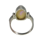 Vintage Silver Domed Opal Stone Ring